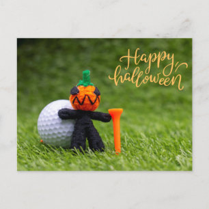 Halloween zum Golfer mit Golfer Halloween Postkarte