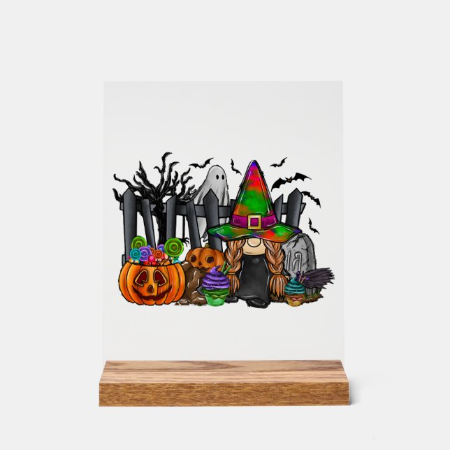 Halloween-Zwerg Acrylschild (Vorderseite)