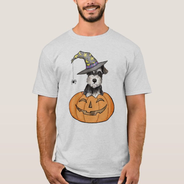 Halloween-Zwergschnauzer T-Shirt (Vorderseite)