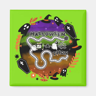 Halloweenathon Circle Jeu Board Green Magnet