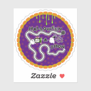 Halloweenathon Game Board Circle mit Geistern Aufkleber