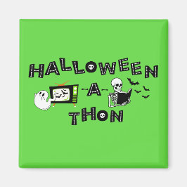 Halloweenathon-Logo mit Skele-Aufkleber Magnet