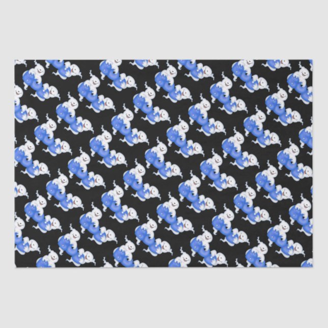 Halloweenboogeist deckte Seidenpapier mit Ziegeln (Vorderseite)