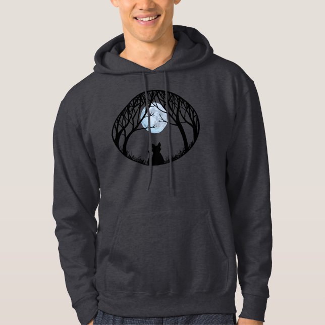Halloweenhoodie-schwarze Katzen-mit Kapuze Hoodie (Vorderseite)