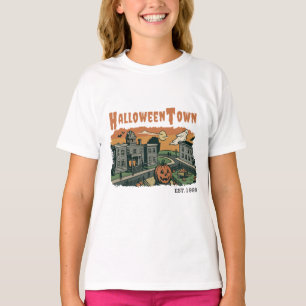 Halloweenhooky Sunset Scene - Vintager Schatten T-Shirt