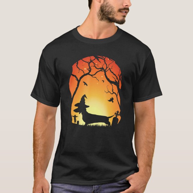 Halloweenie Halloween Dackel Dackel Dog T-Shirt (Vorderseite)