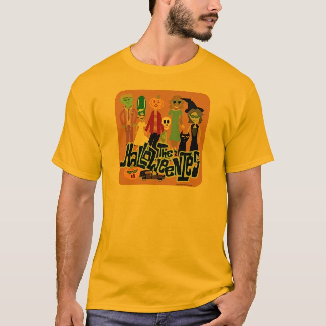 Halloweenies Cartoon Halloween Art T-Shirt (Vorderseite)