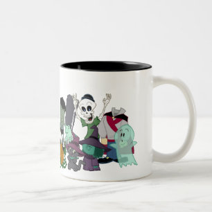 Halloweenies Gruppen-Foto Zweifarbige Tasse