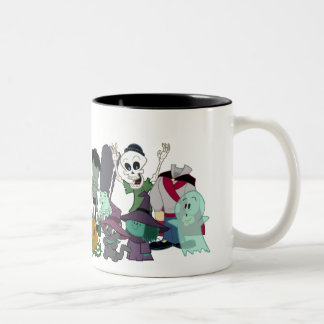 Halloweenies Gruppen-Foto Zweifarbige Tasse
