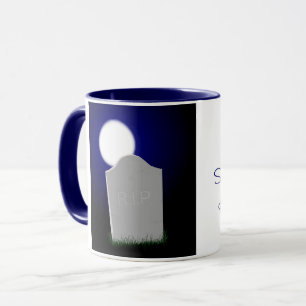 * Halloweenmond und -Grabstein gespenstisch Tasse