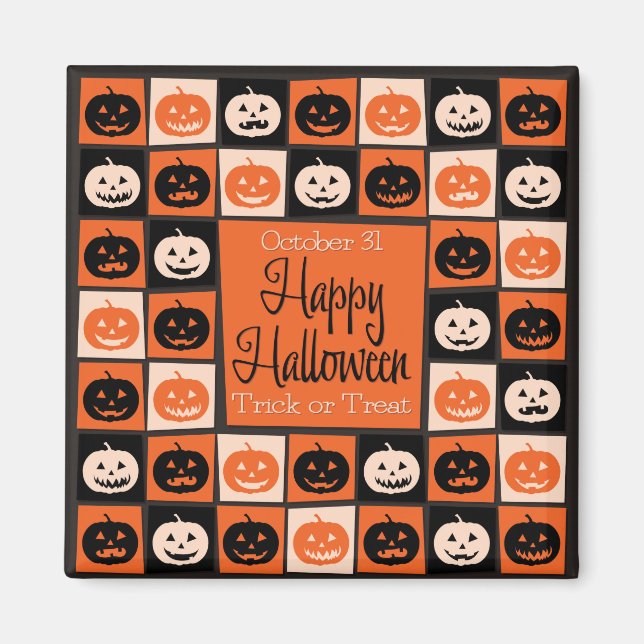Halloweenmosaik Magnet (Vorne)