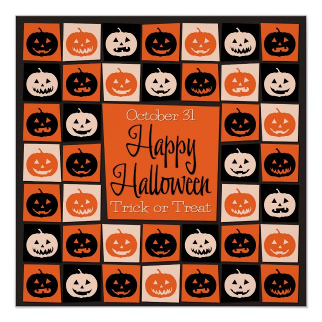 Halloweenmosaik Poster (Vorderseite)