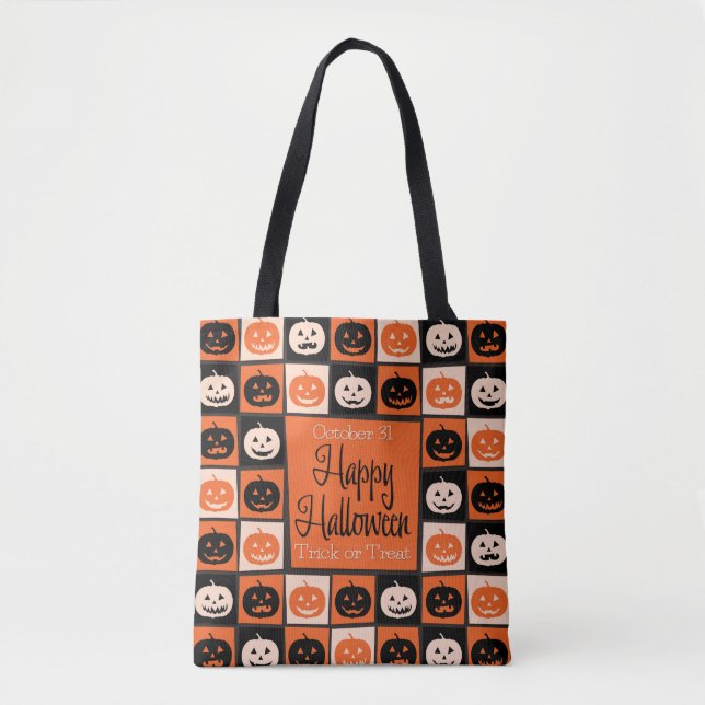Halloweenmosaik Tasche (Vorderseite)