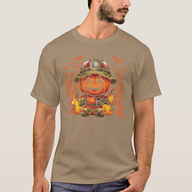 Halloweenrick Feuerwehrfrau Orreat T-Shirt (Vorderseite)