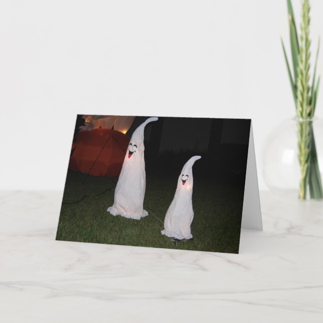 Halloweens lachendes Schrei-Karten-Foto des Karte (Vorderseite)