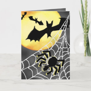 HALLOWEENspinnen u. -SCHLÄGER Karte