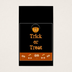 Halloweentrick-oder -Leckerei-Taschen-Karten