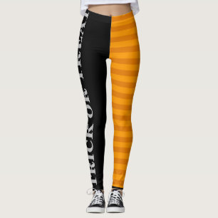 HALLOWEER GRAFISCHE ORANGE STRIPE-LEGGINGS MIT BVT LEGGINGS