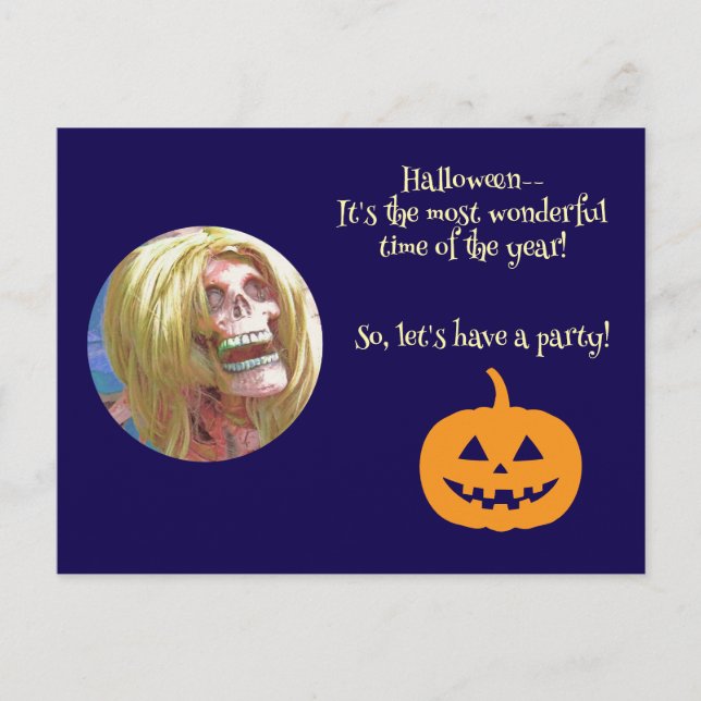 HALLOWEN, ES IST DIE WUNDERSCHÖNSTE ZEIT DES JAHRE POSTKARTE (Vorderseite)