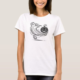 Hallowen-Geist-Kürbisdesign T-Shirt