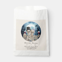 Hallowen Gothic Skulls Tarot The Lovers Wedding Geschenktütchen