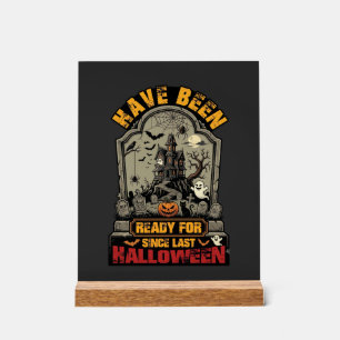 Hallowen Spukhaus Grabstein Bereit Acrylschild