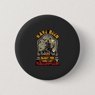 Hallowen Spukhaus Grabstein Bereit Button