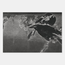 HALLOWEN Wrapping Paper Flat Sheet Set 3 Geschenkpapier Set