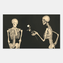 HALLOWENER TAG DES TOTEN SKELETON-AUFklebers Rechteckiger Aufkleber