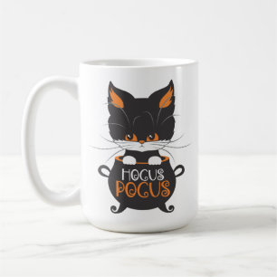 HALLOWEWEE NIEDLICHE ORANGE- UND SCHWARZKATZE IN C KAFFEETASSE