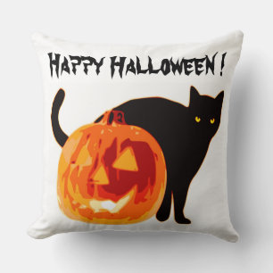 HALLOWEWEE SCHWARZE KATZE UND PUMPKIN KISSEN