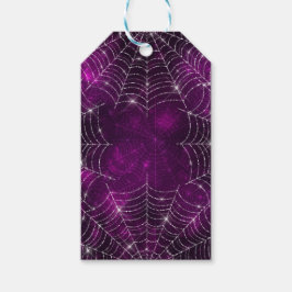 HALLOWEWEN LILA MIT SILVER SPIDER WEBS GESCHENKANHÄNGER