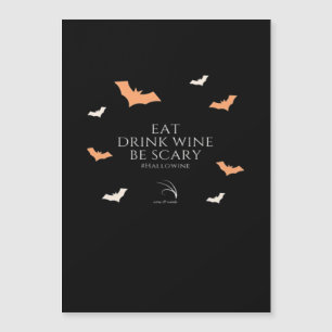 Hallowine Halloween Zitat Iss Trinke Magnetkarte