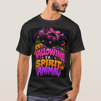 Hallowine ist mein Seelentier Gespenst Wein T-Shirt
