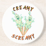 Hallows Creamy Screamy Witchy Boo Scary Halloween Getränkeuntersetzer<br><div class="desc">Hallows Creamy Screamy Witchy Boo Scary Halloween. Halloween Festival coaster, Ghost Tees, Monster t-shirts, Spirit Horror lovers Hoodies, Women's Day Duvet Covers, Christmas Socks, and Nature tank tops to wear on Mother's Day, Father's Day, and festival holidays. The Colorful designer-fitting outfits are for Festival lovers, Thanksgiving lovers, Halloween festivals, Spring...</div>