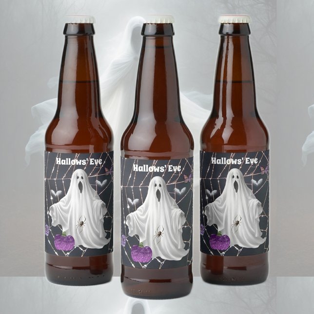 Hallows' Eve Ghost Bierflaschenetikett (Von Creator hochgeladen)
