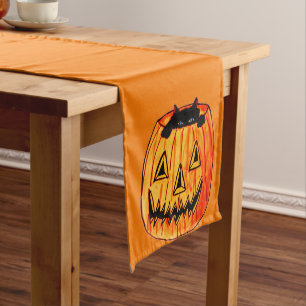HALLOWWEITE BLACK CAT IN PUMPKIN Tischläufer