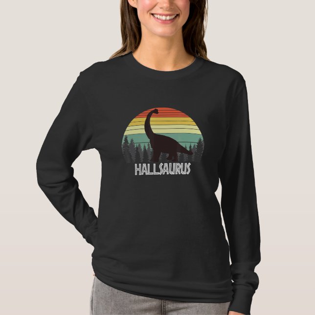 Hallsaurus Hall Saurus Name T-Shirt (Vorderseite)