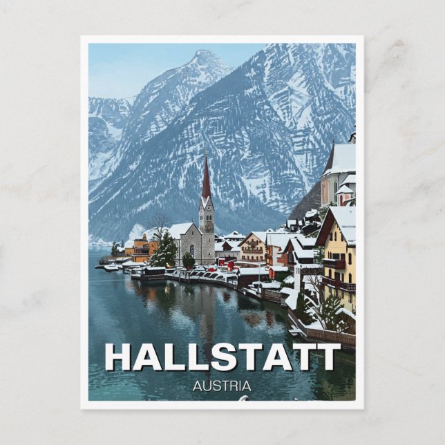 Hallstatt Austria Travel Postkarte (Vorderseite)