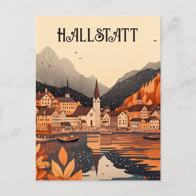 Hallstatt Austria Travel Postkarte (Vorderseite)