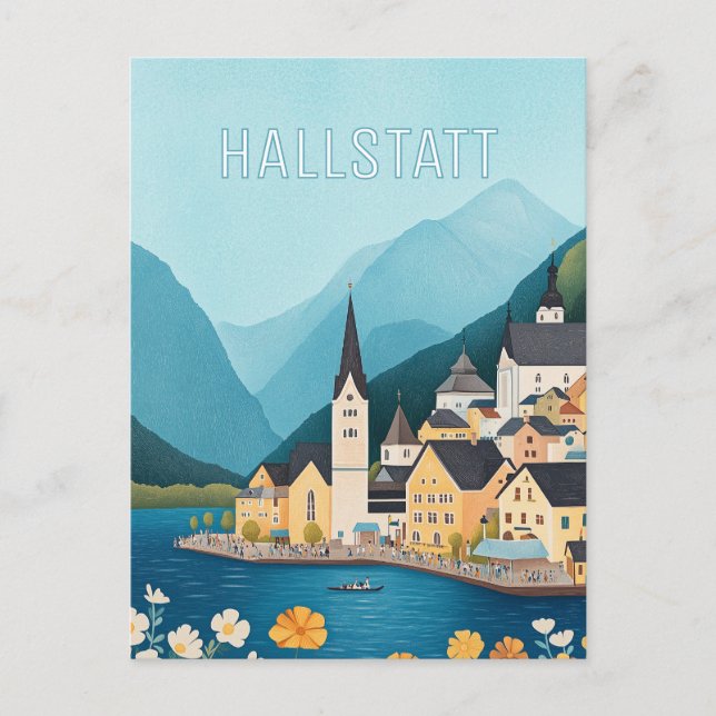 Hallstatt Austria Travel Postkarte (Vorderseite)