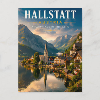 🏔️ Hallstatt Österreich Alpendorf Postkarte