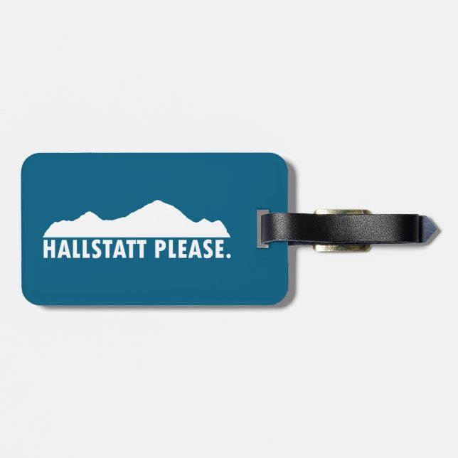 Hallstatt Österreich Bitte Gepäckanhänger (Rückseite horizontal)