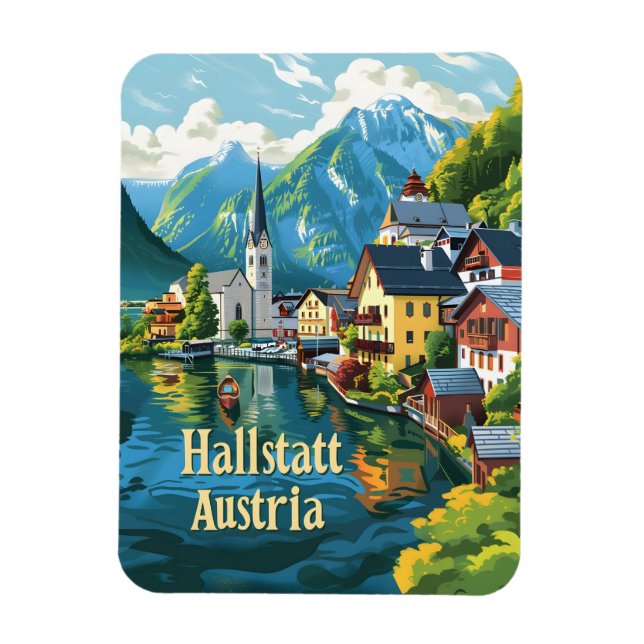 Hallstatt Österreich Magnet (Vertikal)