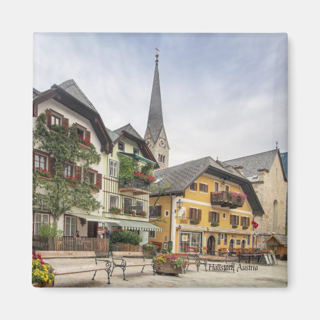 Hallstatt, Österreich, malerisches Foto, Magnet (Vorne)