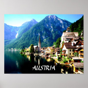 HALLSTATT, ÖSTERREICH-PLAKAT POSTER