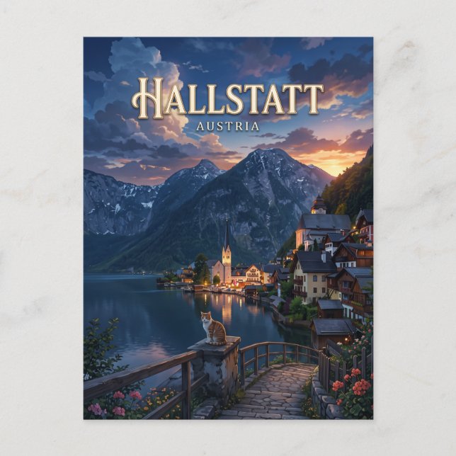 Hallstatt Österreich Postkarte (Vorderseite)