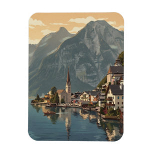 Hallstatt Österreich Reise Magnet