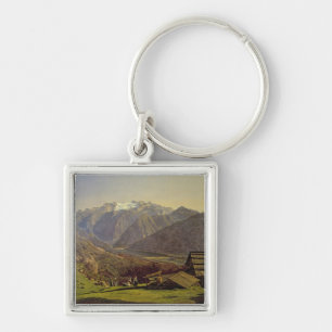 Hallstatter-Sehen Sie (Öl auf Leinwand) Schlüsselanhänger