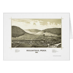 Hallstead, carte panoramique de PA - 1887